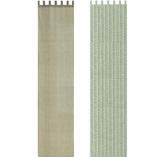 Baumwoll-Schlaufenschal Vorhang Gardine blickdicht Blassgrün Braun Öko Tex 1 Stk