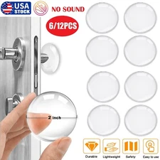12× Self Adhesive Wall & Door Handle Stopper 2" Wall Protector No Sound Guard US