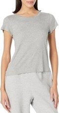 Steve Madden Women's Sz XL Ribbed Short Sleeves Round Neck Sleep Tee Lounge Top