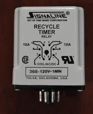 Signaline 368-120V-1MIN Recycle Timer Relay 8-Pin, 10A