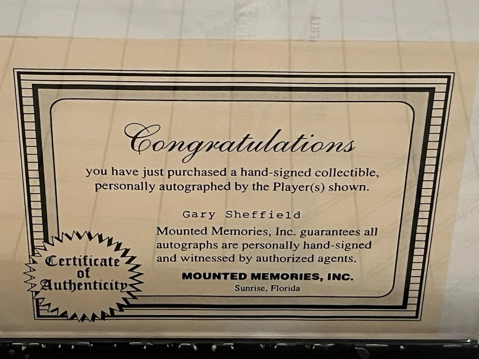 Gary Sheffield ~ Signed / Autographed MLB Baseball ~ Mounted Memories COA - Image 4 of 4