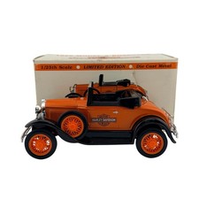 Harley Davidson 1929 Ford Model A Roadster Coin Bank 1:25 Scale Diecast