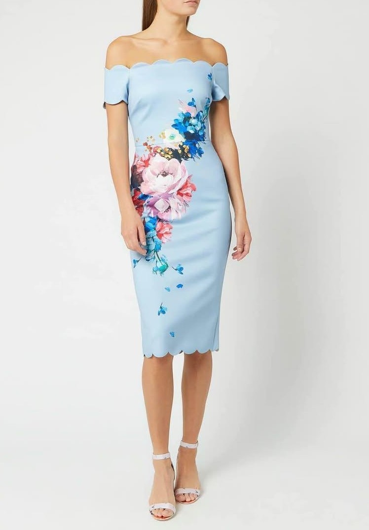 ted baker bodycon dress Women's Pink & Black Color Blocking Bodycon Dress main image 1