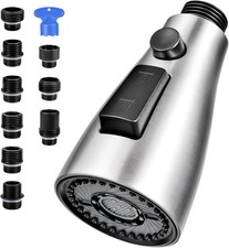 Kitchen Faucet Head Replacement, Premium 3 Function Pull Down Spray Head with 9