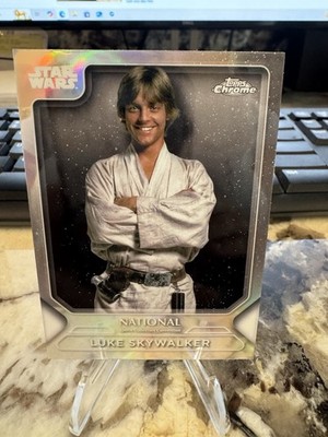 2025 Topps Chrome The National Silver Pack Star Wars Luke Skywalker Card #SW-2