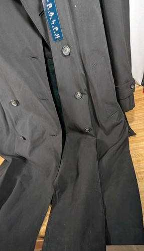 Ralph Lauren Trench Nero Uomo 40S Qualità Trench Coat Fodera Zip - Foto 5 di 23