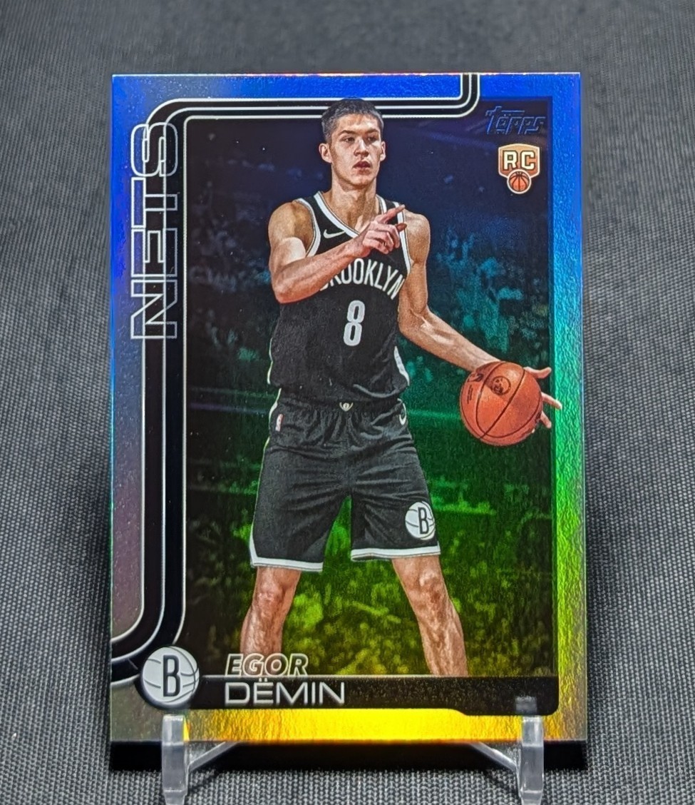 Egor Demin Rainbow Foil Rookie RC 2025/26 Topps NBA Basketball Card #208 Nets