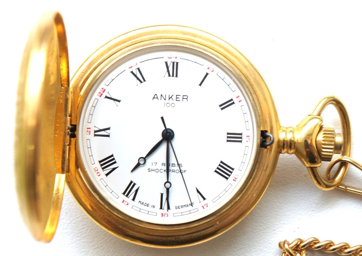スペシャル！アンティーク　アンカー RARE ANKER 100 GERMAN POCKET WATCH LOOKS GOLD PLATED BEZEL EXC