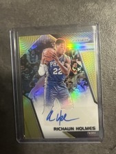 2017-18 Panini Prizm Richaun Holmes Gold Autograph /10 Philadelphia 76ers
