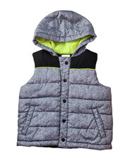 Crazy 8 Boys Winter hooded vest with Hood Size XS / 4 Grey Black