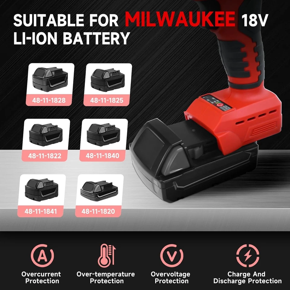 Cizalla de metal inalámbrica para batería Milwaukee 18V, tijera de metal eléctrica sin escobillas Foto 3 de 4