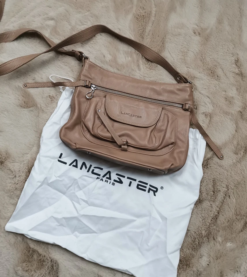 Sac bandoulière Lancaster Soft Vintage Nova marron – très bon état - Photo 4/4