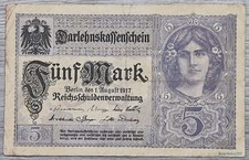 5 Mark 1917 from Germany # X 17184717