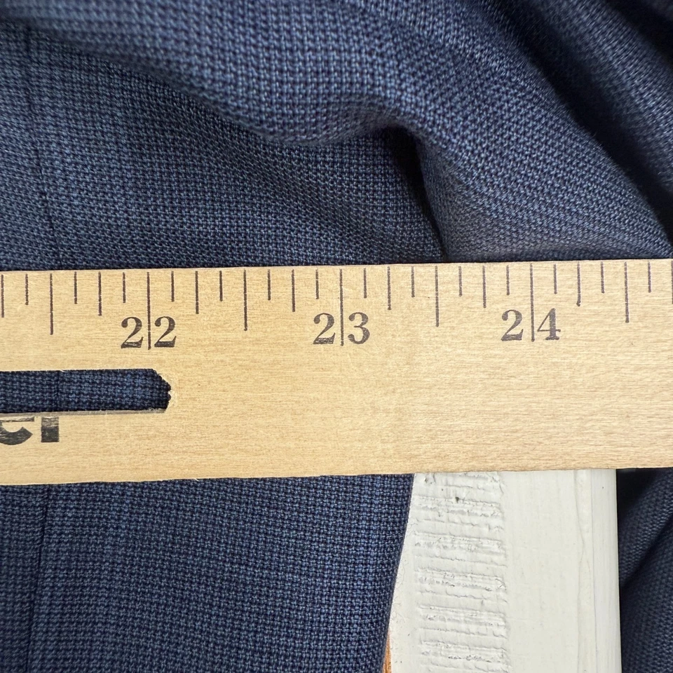 Traje Jos A Bank Para Hombre 44XL Azul Marino Ventana Cuadros 2 Botones Firma Dorado Foto 3 de 4