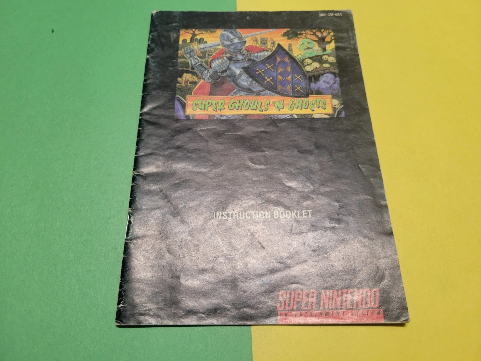 Super Ghouls 'N Ghosts Super Nintendo SNES Instruction Booklet Manual Only