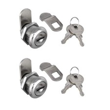 2Pcs Cabinet Cam Lock Keyed Alike Tool Box Locks 5/8" Cylinder for Truck