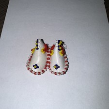 White Beaded Small Ornamental Moccasins