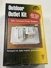 Bell Outdoor 5839-6WRTR White Outlet Kit Rectangular Box Duplex Receptacle