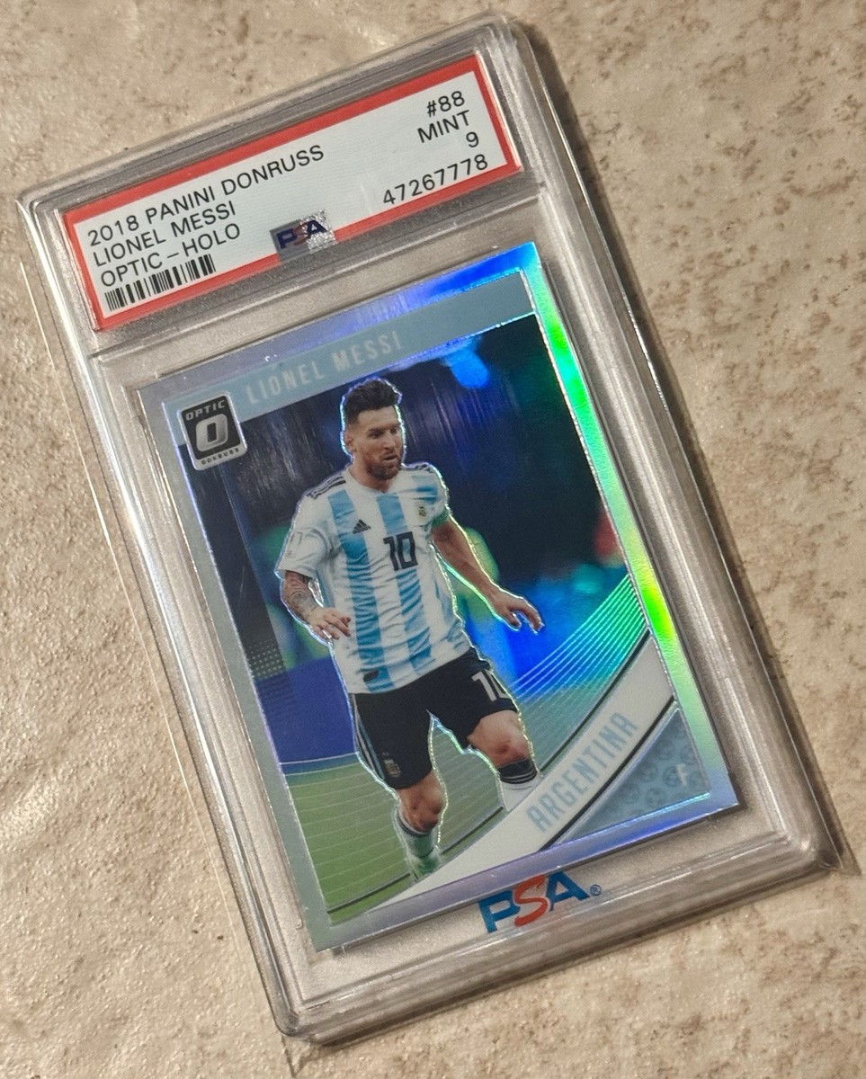 2018 panini donruss lionel messi optic holo PSA 9 Mint Argentina 