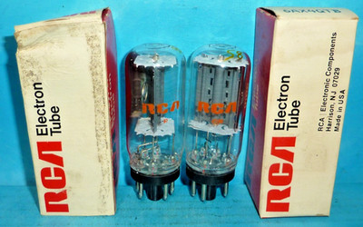 2 RCA 6AX4GTB Tubes Halo Getter Tests Well