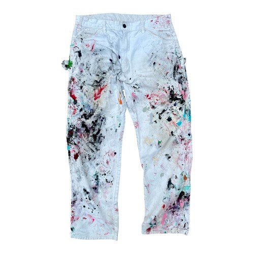 Vintage Dickies Painter Pants Grunge Denim Jeans Carpenter Paint Stained Pants