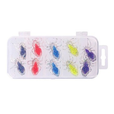 10Pcs Freshwater Fishing Spiders Lure Artificial Swimbait Floatings Spiders Lure