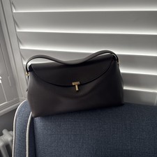 Toteme Brown Medium T Lock  Bag With Cross Body Strap