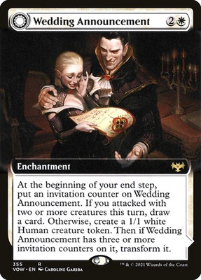 MTG - Wedding Announcement - Extended Art - Crimson Vow Commander - Magic