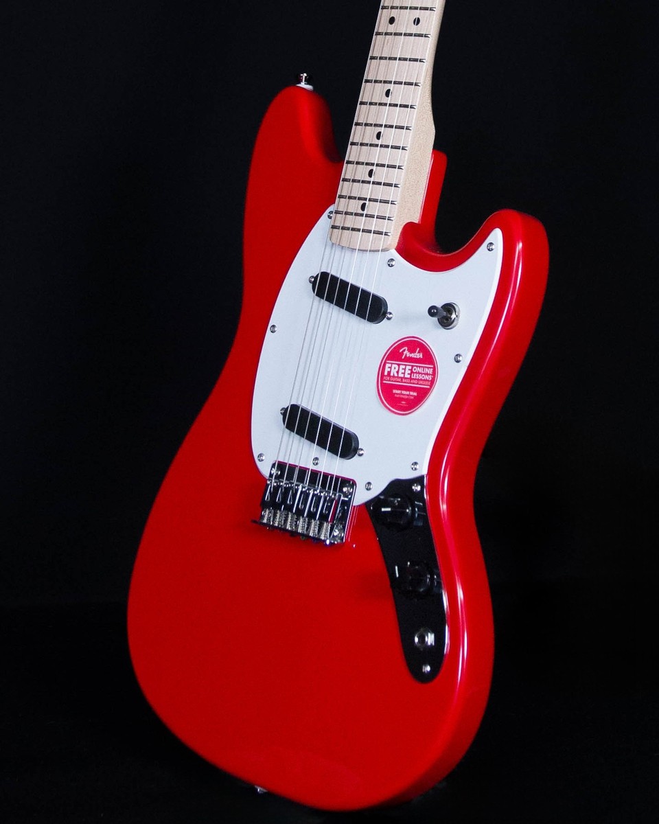 Squier Sonic Mustang, Maple FB, Torino Red | eBay