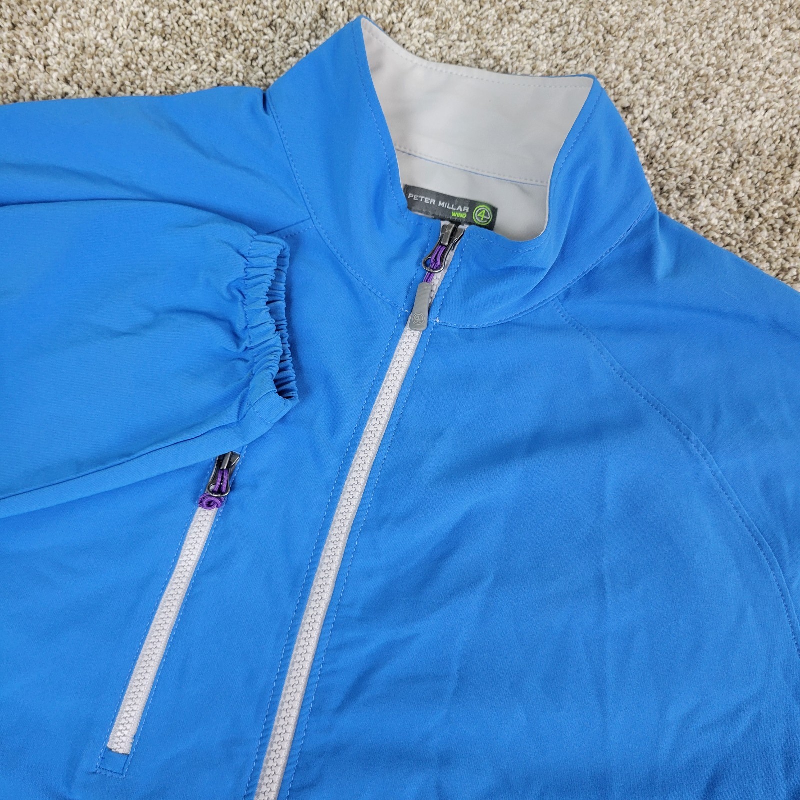 Peter Millar Wind Mens Medium Solid Blue Stretch … - image 1