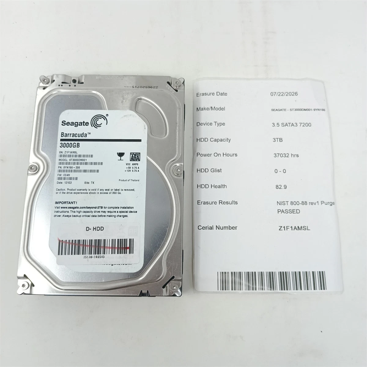 Seagate BarraCuda 3.5 3TB 内蔵HDD SATA 未開封 Seagate BarraCuda