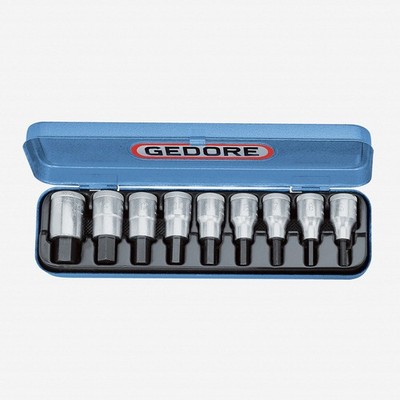 Gedore IN 19 PM Screwdriver bit socket set 1/2'' 9 pcs in-hex 5-17 mm