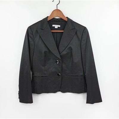 MARELLA Italy Blazer Jacket Women 8 Black Crop Capsule Versatile Workwear