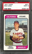 1974 Topps #571 RICH HAND PSA 9 Mint 40307139 
