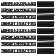 16 Sets Price Display Cube: Adjustable Price Tag Blocks with Number Dollar Sign