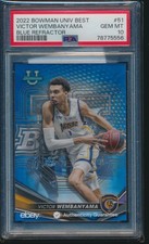 PSA 10 VICTOR WEMBANYAMA 2022-23 Bowman U Best BLUE REFRACTOR/150 RC GEM MINT