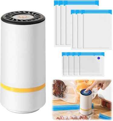 Vacuum Sealer, vacuum sealer for food handheld vacuum sealer 5 Reusable Bags