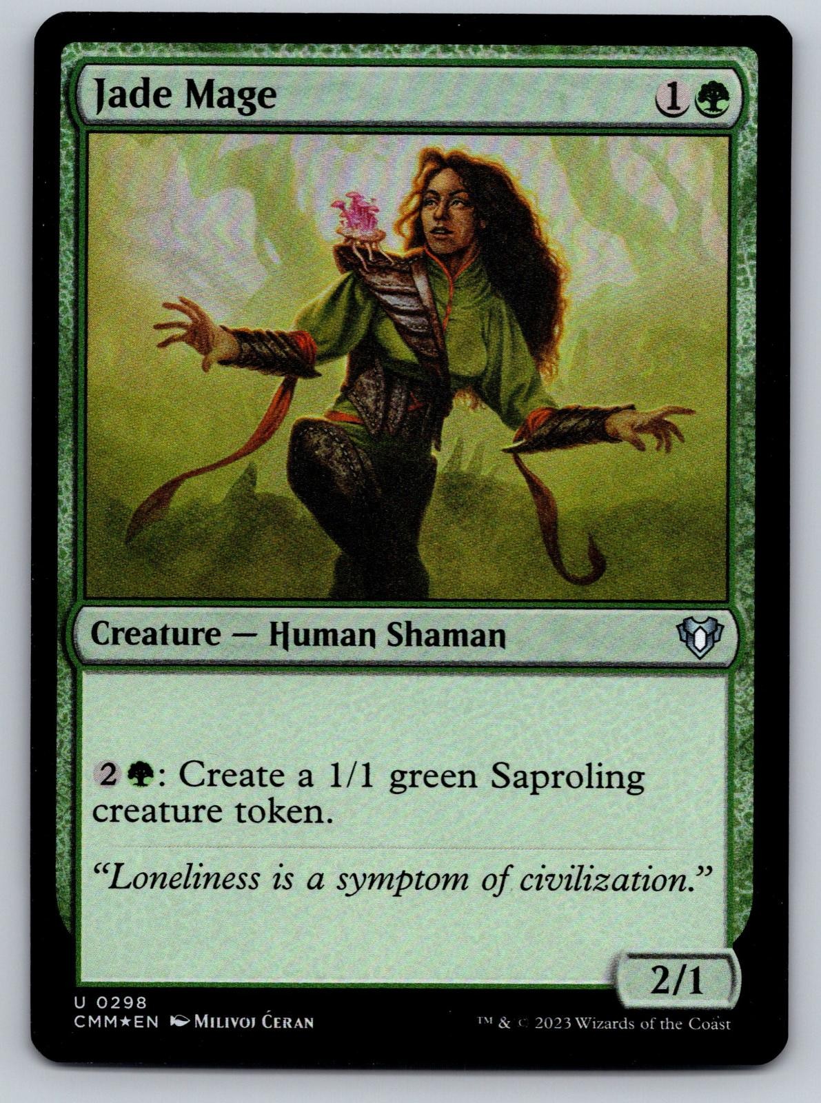 Jade Mage 298 Uncommon Commander Masters Magic: The Gathering Foil LP