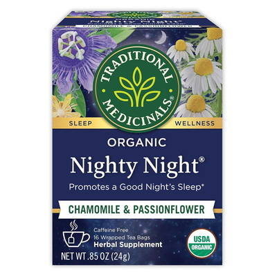 Organic, Nighty Night Tea, Chamomile & Passionflower - Herbal Sleep Aid Teas - K