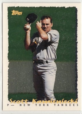 1995 Topps #195 Scott Kamieniecki CyberStats (Spectralight)