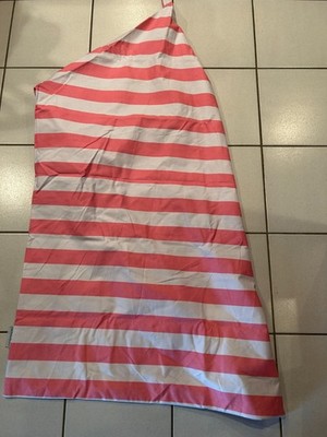 Butterfly Craze Bean Bag Cover 100% Cotton Canvas Pink White Striped