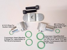KIT ADAPTADOR 'GIRATORIO' DOBLE PUERTO GM CON ACCESORIOS DE ANILLO O 8" PILOTOS 8-10 A6 Y R4