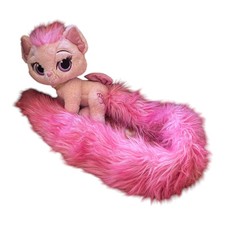 Disney Princess Auroras Pink Kitty Cat Palace Pets Plush Long Fuzzy Tail Used