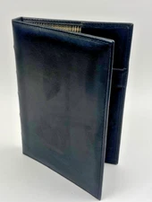 Vintage Black Leather Checkbook Cover / Organizer