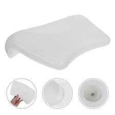 Durable PU Bathroom Bathtub Pillow Neck and Head Support White with Suction Cups