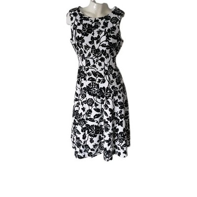 Anne Klein Dress Lily White And Black Floral Women's SZ 4 NWT | eBay Anne Klein Dress Lily White And Black Floral Women's SZ 4 NWT | eBay