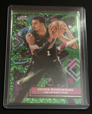 Topps 2025-26 Cosmic Chrome Victor Wembanyama Green Space Dust /75 