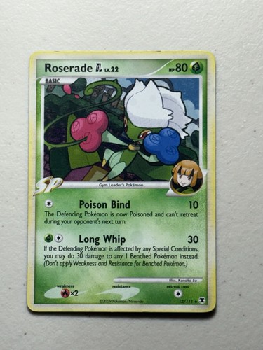 Roserade GL LV.22 12/111 Pokemon Rising Rivals Holo Rare Card 2009