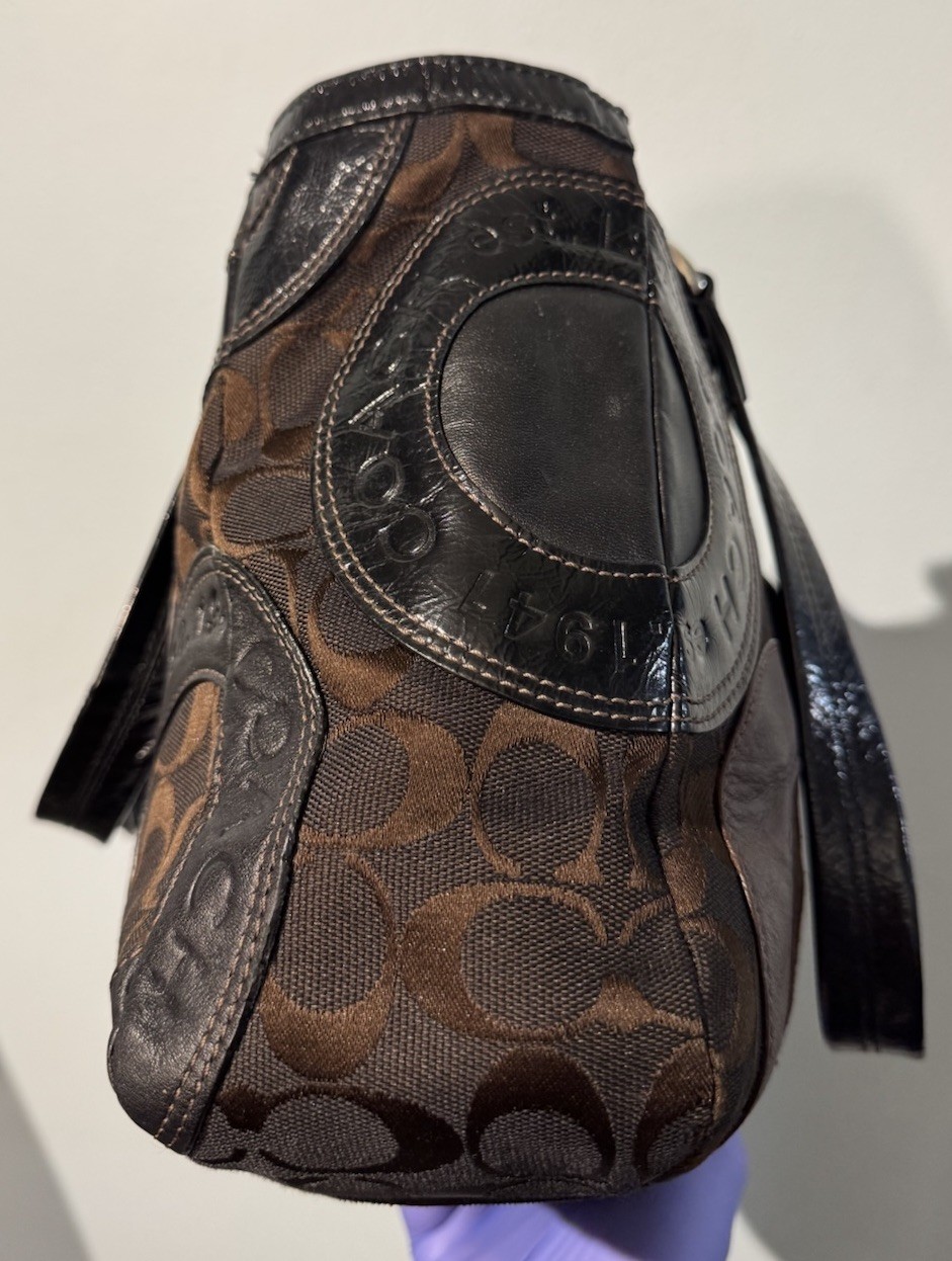 COACH Vintage Circle Patchwork Tote Shoulder Hand… - image 9