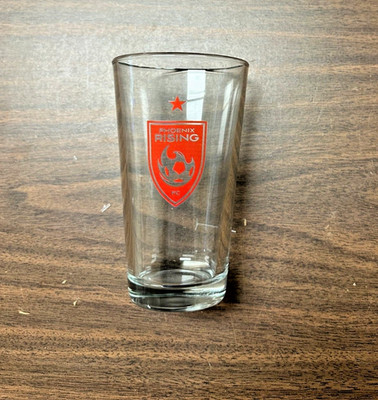 Phoenix Rising Red Logo Pint Glass 4'' x6'' USL Championship Brand New